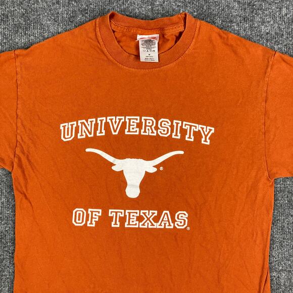 University of Texas T-Shirt Mens Medium Burnt Orange Longhorns Graphic Tee Y2K - Picture 1 of 7